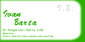 ivan barta business card